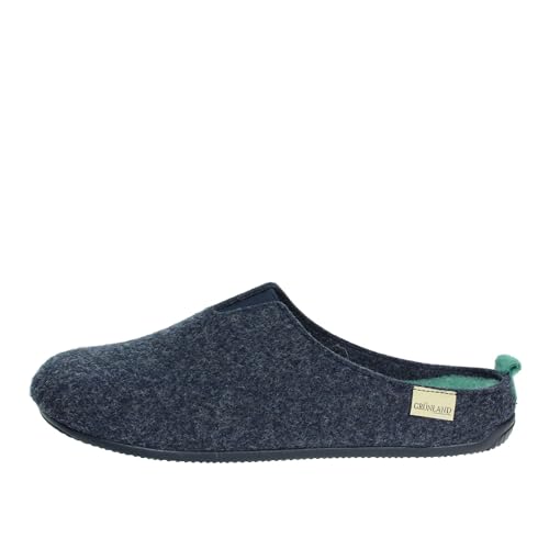 Grunland Ciabatta Uomo ORMI in Feltro CI3189 Blu-Lime 42