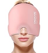 ONLYCARE Mütze Migräne Relief Cap, Headache Relief Hat Kühlmaske Kühlmütze Kopfschmerzen Maske Kü...