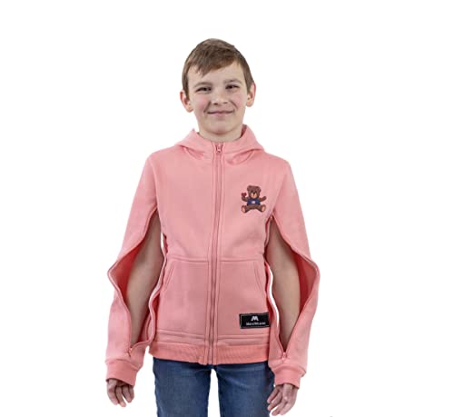Kids Warm Hemodialysis Jacket | Chemo Clothing Dialysis Port Access Hoodie | Two Way Arm Zipper | Picc Line