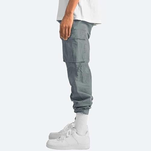 Men's Cargo Pants Straight Slim Fit Lightweight Joggers Pants Casual Athletic Sweatpants3
