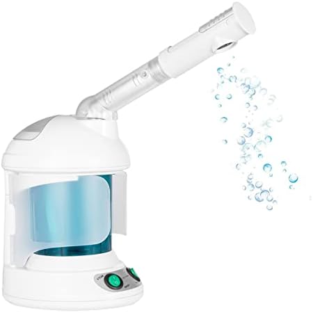 RICANK Facial Steamer Warm Mist Face Steamer Professional Hot Mist Moisturizing Nano Ionic Table Top Mini Steamer Spa 360° Rotatable Hydration System Sprayer Hydration Use at Home Sauna Spa or Salon