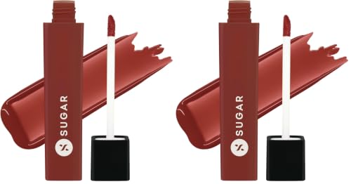 Image of SUGAR Cosmetics Drop A Tint Lip Oil | Glossy & Tinted | Longlasting | Transferproof & Smudgeproof | (07 Mayan Midnight, 4ml) (Pack of 2)