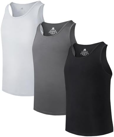 DAVID ARCHY Men's Tank Top Undershirts Moisture-Wicking A-Shirt for Men