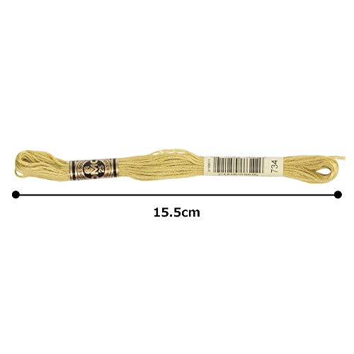 Image of DMC 6-Strand Embroidery Cotton Floss, Light Olive Green