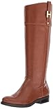 Tommy Hilfiger Women's SHYENNE Equestrian Boot, Cognac, 7.5