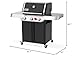Weber Genesis E-325 Liquid Propane Gas Grill for Outdoor Cooking, 3 Burners, Black – Porcelain-Enameled, Cast-Iron Grates, PureBlu Burners & Sear Zone