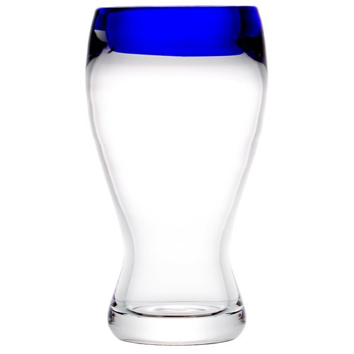 16 oz Aruba Beer Glass w/Cobalt Blue Rim by Libbey – 16 Ounces, Glass, Model 92316