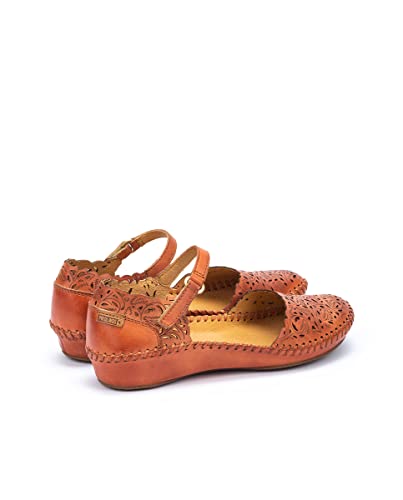 Image of PIKOLINOS P. Vallarta Women's Semi-Open Shoes | Leather | Hook-and-Loop Closure | Mid Heel | Size UK 2-8