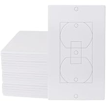 Outlet Insulators Draft Sealers - 4 Sizes EVA Foam Socket Insulation Gaskets | Universal Electric Switch Wall Plate Covers for Energy Saving, Draft Blocking White, Single 20 Pack