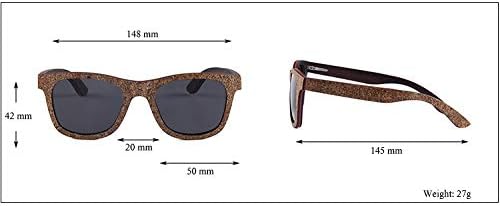 Cork & Maple Wood Polarized Sunglasses for Men and Women - Bamboo and Wooden Sunglasses - UV Protected Picassos' - Image 5