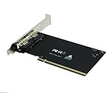 Sintech PCIe 4.0 16x to Dual SFF-8654 Slimline SAS,PCI-e Bifurcation x16 to x8x8 Split SFF-8654 Slimline SAS Adapter Card