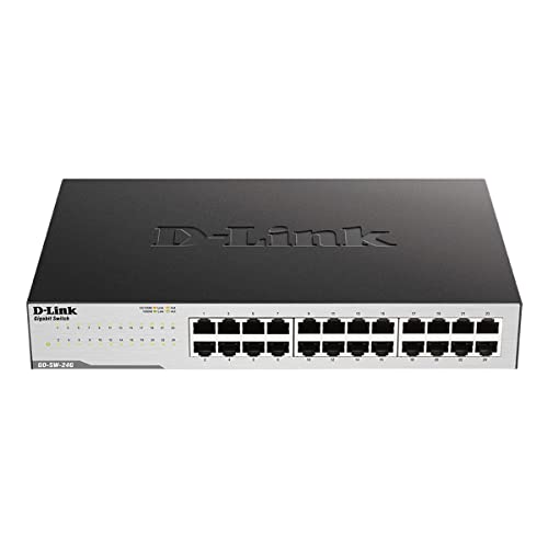 D-Link GO-SW-24G - Switch 24 puertos Gigabit Ethernet LAN RJ-45, Sin gestión, 1000 Mbps por Puerto, sobremesa o rack, negro