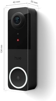 Bild 6 - Philips Hue Secure kabelgebundene Video-Türklingel, 2K-Auflösung mit Weitwinkelansicht, Meldungsauslösung, Nahtlose Integration Lichtern, Zwei-Wege-Audio, farbecht, Infrarot-Nachtsicht, schwarz
