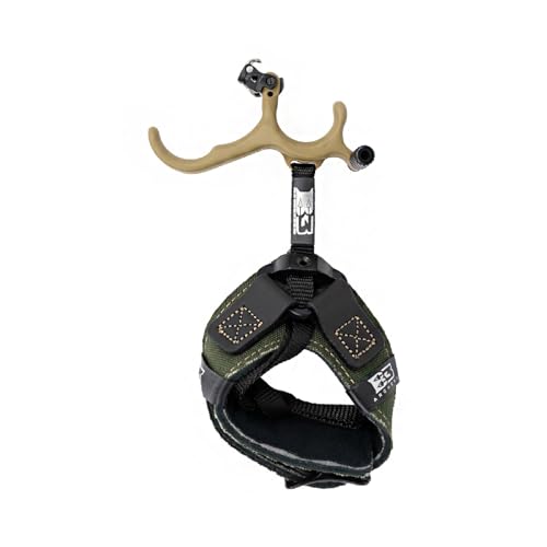 B3 Archery Ranger 3 Finger Handle Back-Tension Release with Flex Connector Buckle Strap & Padded Wrist Strap for Bowhunting & Competition