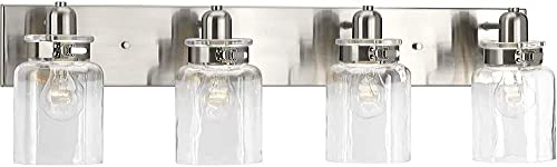 ❤ Crazy Deals Brushed Nickel 4 Globe Vanity Bath Light Bar Interior Lighting Fixture