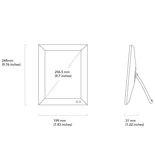 Nixplay 2K Smart Digital Picture Frame 9.7 Inch, Share Moments Instantly via App or E-Mail