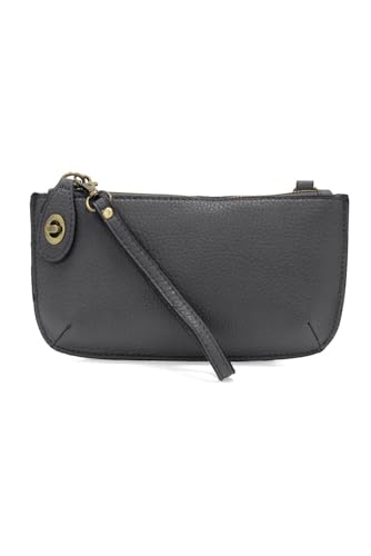 Image of Joy Susan Womens Vegan Leather Mini Crossbody Wristlet Clutch - Shadow Grey