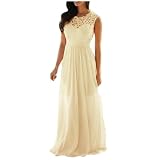 Abendkleider Elegant Für Hochzeit Kleid Hochzeitsgast Damen Abschlusskleid Lange Dress Für Hochzeit Festliche Kleider Für Damen Lang Elegant Abendkleid Lang Multiway Kleid,Beige,M