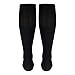 Truform Compression Socks, 30-40 mmHg, Men's Dress Socks, Knee High Over Calf Length, Black, Large