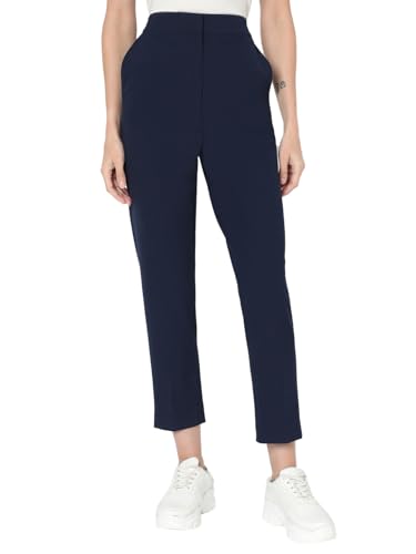Image of VERO Moda Women's High Rise Slim Fit Formal Pants