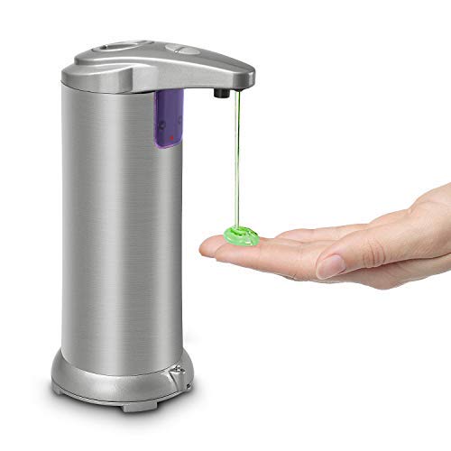 Preisvergleich Produktbild Cratone Automatisch Sensor Desinfektionsmittel 250ml Seifenspender Automatischer Desinfektionsspender Edelstahl wasserdichte Spülmittel-Spender Flüssigseifen Spender