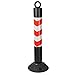 Fold Down Security Post Traffic Control Plastic 75cm Road Parking Barrier Posts(Black1pcs 3pcs 5pcs) (Color : Black Size : 3pcs) (Black 1pcs) (Black 5pcs)