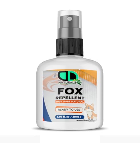 Fox Repellent Spray – 100% Natural, Eco-Friendly, Safe for Children, Pets & Birds – Stops Foxes Digging – Cruelty-Free Outdoor Animal Deterrent – Ready to Use (30ml Spray)