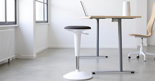 Image of We're it Ergonomic Standing Desk Stool - Height Adjustable Wobble Active Seating Chair for Sit Stand Desks, 22.5-29.5 Inches, Grey