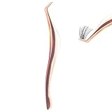 Stainless Steel Eyelash Applicator Tool – Curved Lash Tweezers for Easy Eyelash Extension Application and Removal