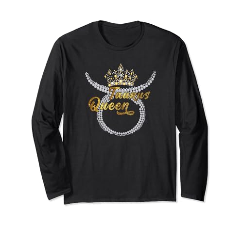 Taurus Birthday Queen Zodiac Astrology Black Melanin History Maglia a Manica
