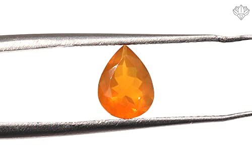 Rare ! Natural Pear Faceted Mexican Opal 0.76 Cts Loose Gemstone 8.0X6.0Mm Cut Stone For Jewelry #TOP1