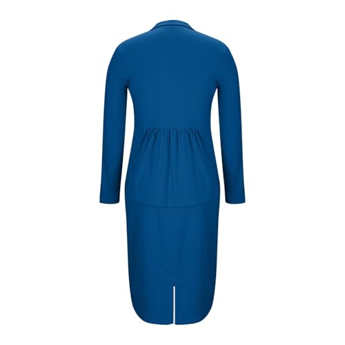 Women's 2 Piece Suit Skirt Set Dressy Business Suit Casual Long Sleeve Blazer Jacket and Pencil Skirt Work Sets4