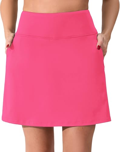 Oyamiki Golf Skirts High Waisted Lightweight Running Athletic Tennis Skorts for Women Casual Summer with 4 Pockets4