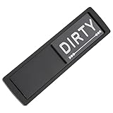 PRETYZOOM Imán Indicador Magnético Lavavajillas Doble Cara para Señal Limpio o Sucio Diseño Deslizable Fácil De Usar Accesorio Práctico para Cocina y Refrigerador Color Negro con Símbolo