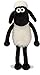 Shaun the Sheep 61173 Peluche, Noir et Blanc, 20 cm, Convient aux Adultes et aux Enfants