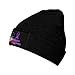 Qauirfe Epilepsy Awareness Cozy Knitted Beanie Hat - Stylish Winter Headwear Acrylic Ideal for All Ages Black