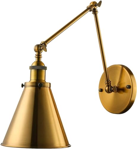 Aplique de pared de metal con brazo oscilante industrial, lámpara de pared ajustable, accesorio de iluminación montado en la pared,lampara techo colgante