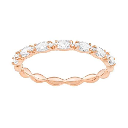 Swarovski Crystal Vittore Marquise Rose Gold-Plated Stackable Ring - Size 5.5