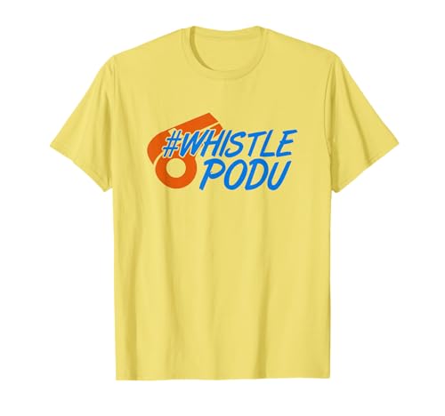 Whistle Podu Tees Chennai Cricket T-Shirt Yellow Small