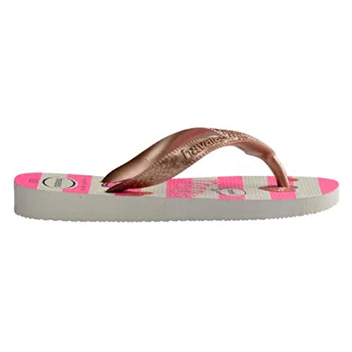 Chinelo Top Marie, Havaianas, Meninas, Branco/Rose Gold Metalico, 25/26