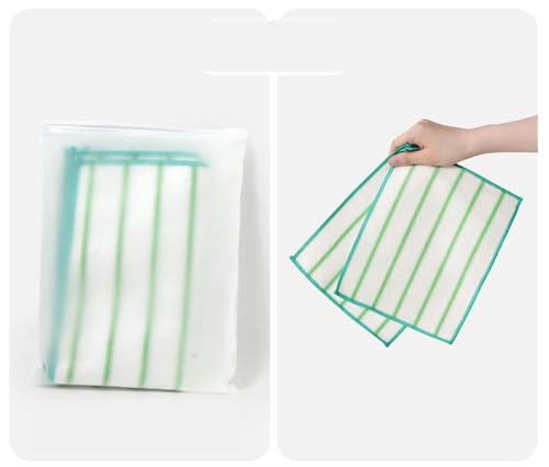 MEKPAM 10 Pezzi Di Panno Per La Pulizia In Fibra Di Bambù, Panno Per Piatti Ispessito Da Cucina, Asciugamano Per Piatti Assorbente Senza Pelucchi Per La Casa, Facile Da Pulire