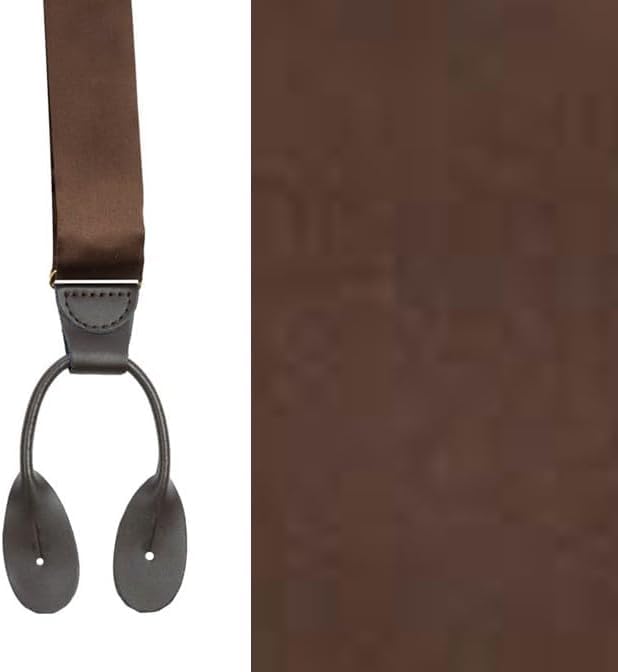 Image of HOLD'EM Tuxedo Suspenders Formal Black 100% Silk Made in USA Button Suspenders for Men Wedding Tux Suspenders for Men