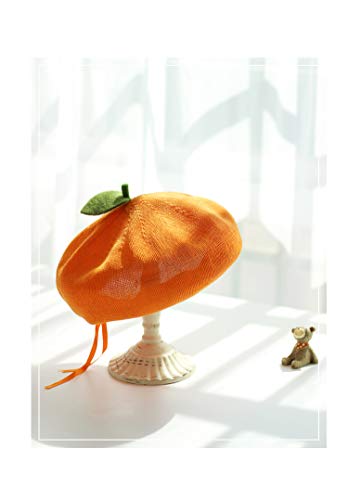 Yrpndp French Orange Beret Hat For Women #TOP2