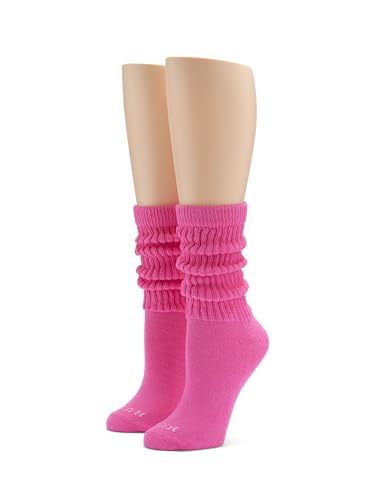 Image of HUE Women's Slouch Socks Crew Boot Chunky Ribbed Cotton Scrunch