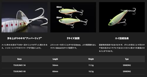 JACKALL ツクモ 66 グローチャートパール