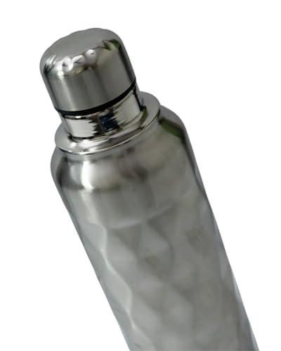 Image of TRIBBO Stainless Steel Water Bottle 1 litre, Water Bottles For Fridge, School,Gym,Home,office,Boys, Girls, Kids, Leak Proof(SILVER,SIPPER CAP, SET OF 1, 1000 ML Model-diamond)