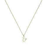 Tewiky Initial Necklace for Women-14k Gold Plated Dainty Letter Necklaces Trendy Cute Custom Personalized Monogram