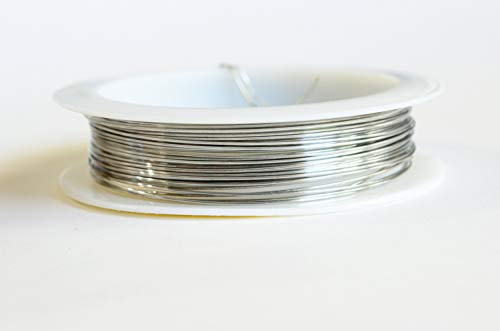 Image of ART IFACT 20 Meters of 0.5mm Brass and Silver Plated Brass String Wire (10 Meters Each) for Craft, Jewellery Making, Beading Wire, Necklace,Imitation Jewellery Parts RUST FREE (Brass and Silver)