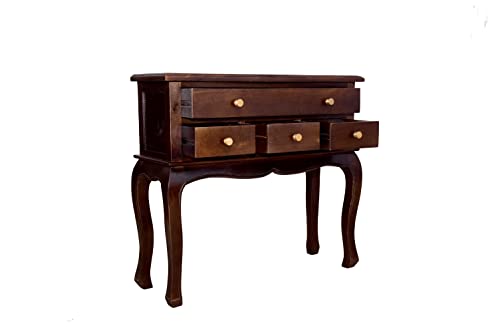 Image of WOODY Furniture Wooden Console Table with Drawers Storage Table for Living Room Hall | Entryway Table with Drawers Solid Sheesham Wood