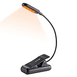 VAVOFO Amber Rechargeable Reading Light, Blue Light Blocking Book Light, 7 LEDs Eye Care 9 Colors 9...